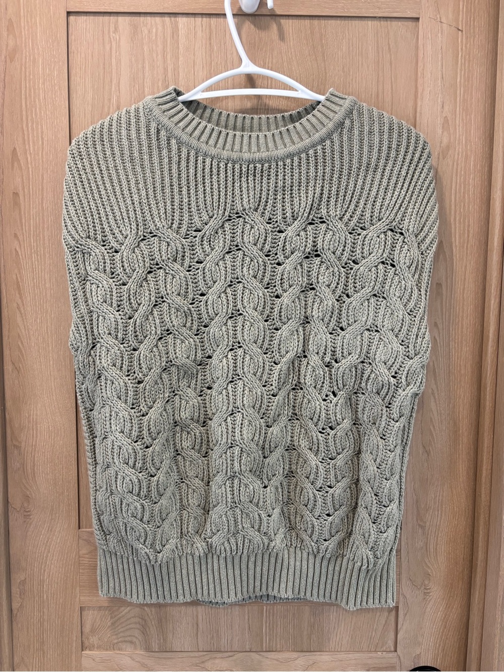 Pact Knit Vest Top Size XS Cottagecore Coastal Organic Sage